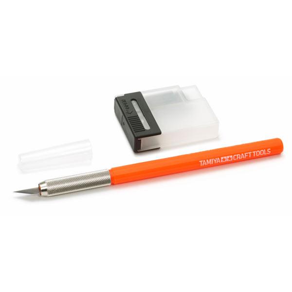 Couteau de Modelisme Orange Fluo - Tamiya  - MPL-69905