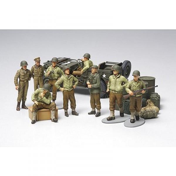 Figurines 2ème Guerre Mondiale : Infanterie U.S. au repos - Tamiya-32552