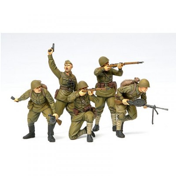 Figurines 2ème Guerre Mondiale : Infanterie d'Assaut Russe 1941-1942 - Tamiya-35311