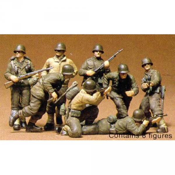 Figurines militaires : Infanterie Us Front Europ - Tamiya-35048