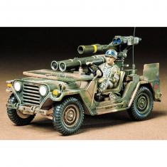 Maquette véhicule militaire : Us M151A2 + Lance Missile