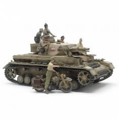 Maquette char : Panzerkampfwagen IV Ausf.F & motorcycle North Africa