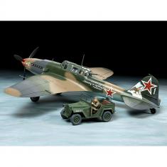 Maquettes Avion et véhicule : Ilyushin IL-2 Shturmovik & Jeep GAZ-67B