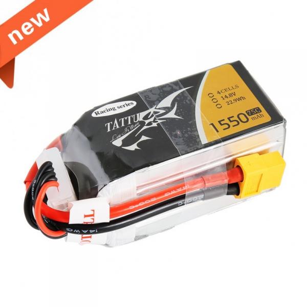 Accu Lipo TATTU 1550mAh 14.8V 75C 4S1P - Specially Made for Victory with Limited Edition - TA-75C-1550-4S1P-R