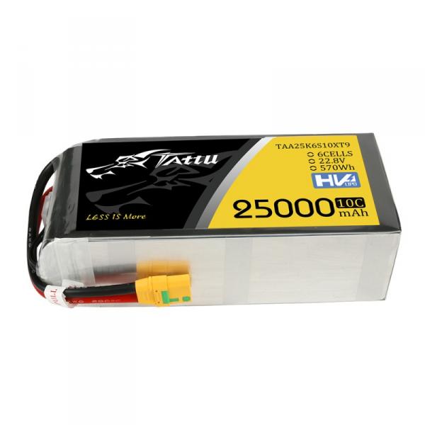 Tattu Accu Lipo 25000mAh 22.8V 6S 10C  - TA-10C-25000-6S1P-HV-XT90-S