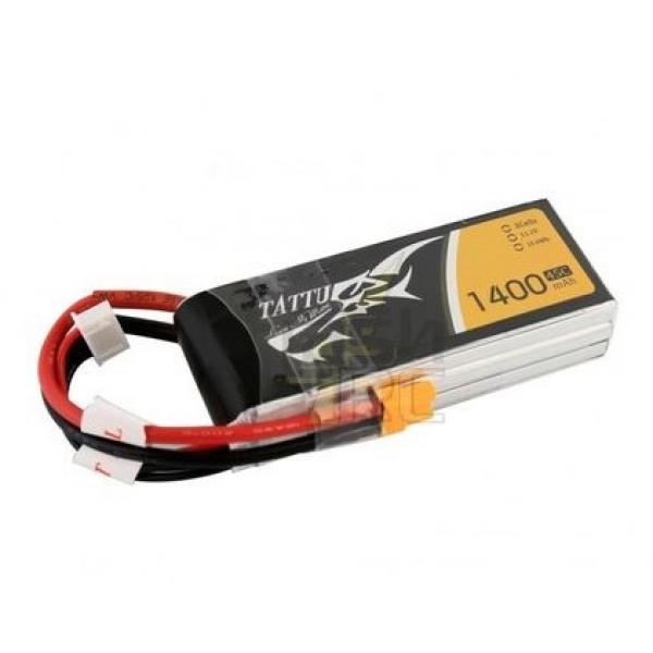TATTU 1400mAh 11.1V 45C 3S1P Lipo Battery Pack - TA-45C-1400-3S1P