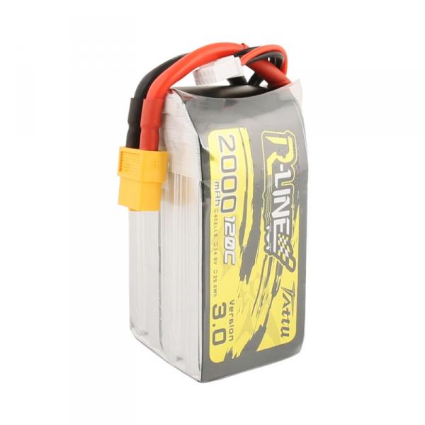 Tattu Batterie Lipo R-Line Version 3.0 2000mAh 14.8V 120C 4S1P Prise XT60 - TA-RL-120C-2000-4S1P