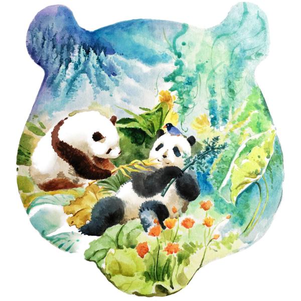160 HolzTeile Puzzle: Wunderbare Gelassenheit - Wildpuzzle-Panda