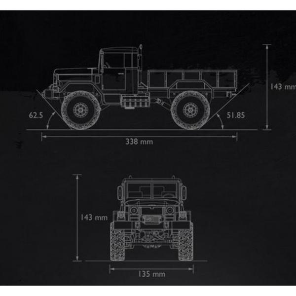 Camion Militaire US 1/16 Sand RTR - 1112438532