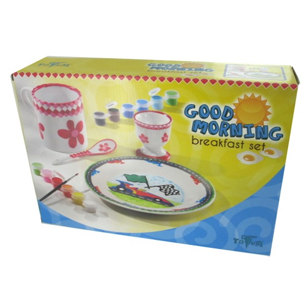 Creativity : Vaisselle petit-déjeuner à décorer - Totum-BJ25066