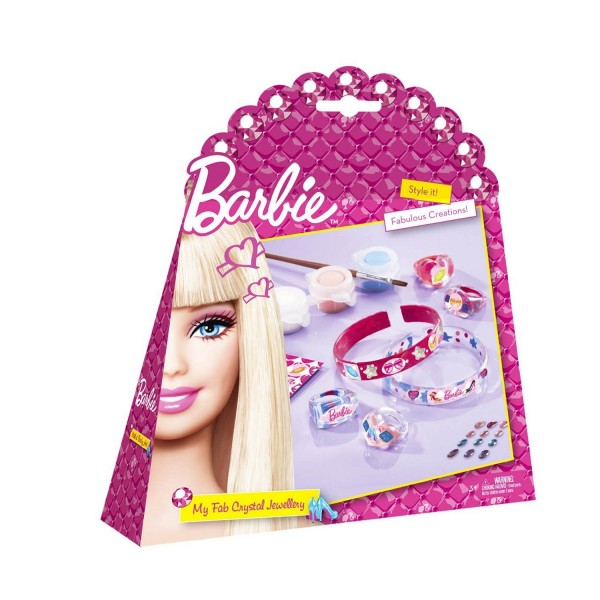 Kit créatif Barbie décorer ses bijoux cristal Creativity - Totum-BJ500044