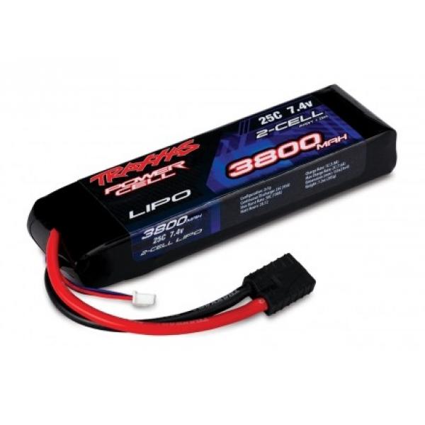 Traxxas - Accu Lipo Voiture 2S 7.4v 3800mAh Prise Traxxas -2866 - TRX2866