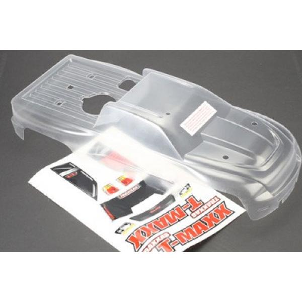 Body, T-Maxx (long wheelbase) (clear, requires painting)/ window, lights decal sheet Traxxas - TRX4921