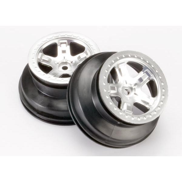 Wheels, SCT satin chrome, beadlock style, dual profile - TRX5872