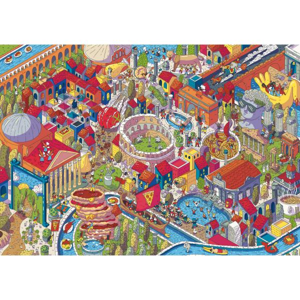 Puzzle 1000 pièces : Technologie Unlimited Fit : Imaginary Cities : Rome, Italie - Trefl-10709
