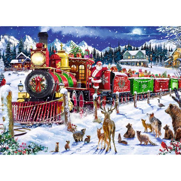 Puzzle 1000 pièces : Technologie Unlimited Fit : Le train Express du Père Noël - Trefl-10755