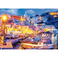 Puzzle 1000 pièces : Île de Procida la nuit, Italie