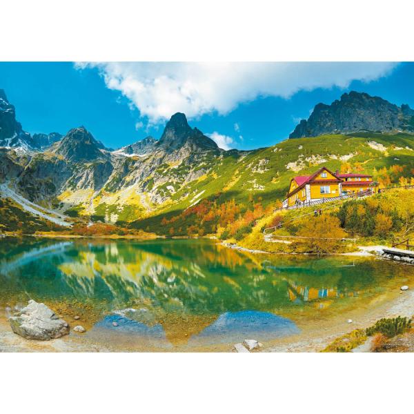 Puzzle 1000 pièces : Abri sur l'étang vert, Tatras, Slovaquie - Trefl-10606