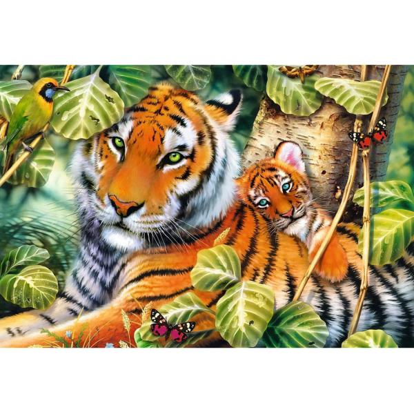 Puzzle 1500 pièces : Deux tigres - Trefl-26159
