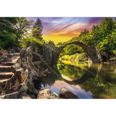 Puzzle 1000 pièces : Photo Odyssée : Pont Rakotz à Kromlau, Allemagne