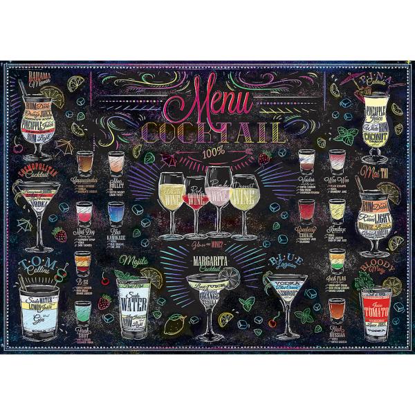 Puzzle 500 pièces : Menu Cocktails - Trefl-37452