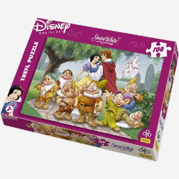 Puzzle 100 pièces - Blanche Neige et les 7 nains : Joli couple - Trefl-16102