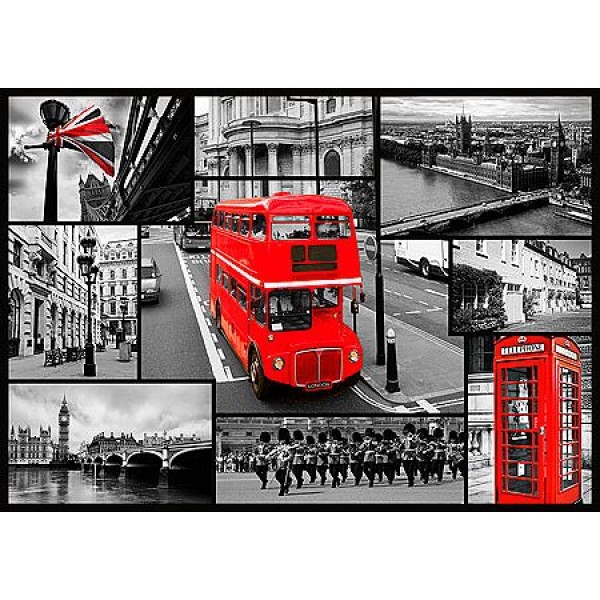 Puzzle 1000 pièces - Londres : Collage - Trefl-10278