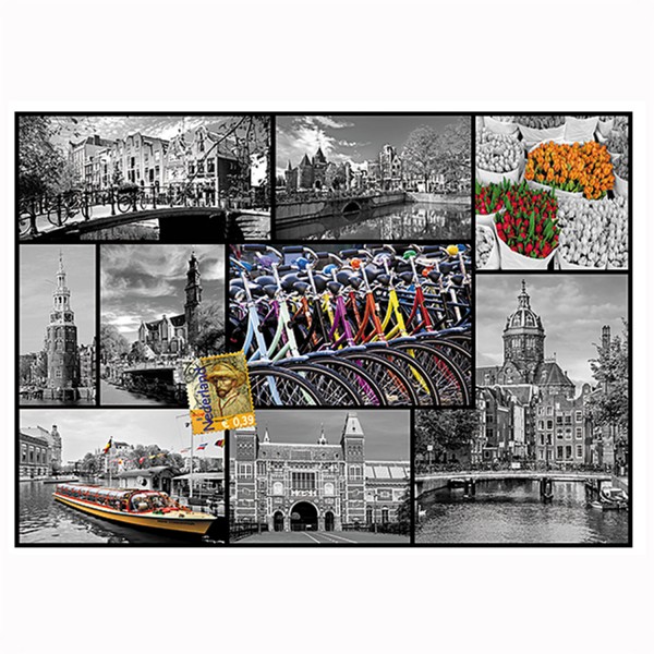 Puzzle 1000 pièces : Collage Amsterdam, Pays-Bas - Trefl-10352