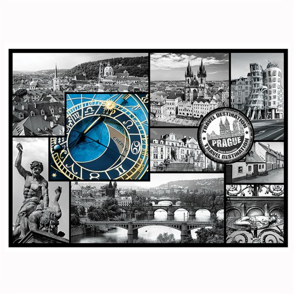 Puzzle 1000 pièces : Collage Prague, République tchèque - Trefl-10346