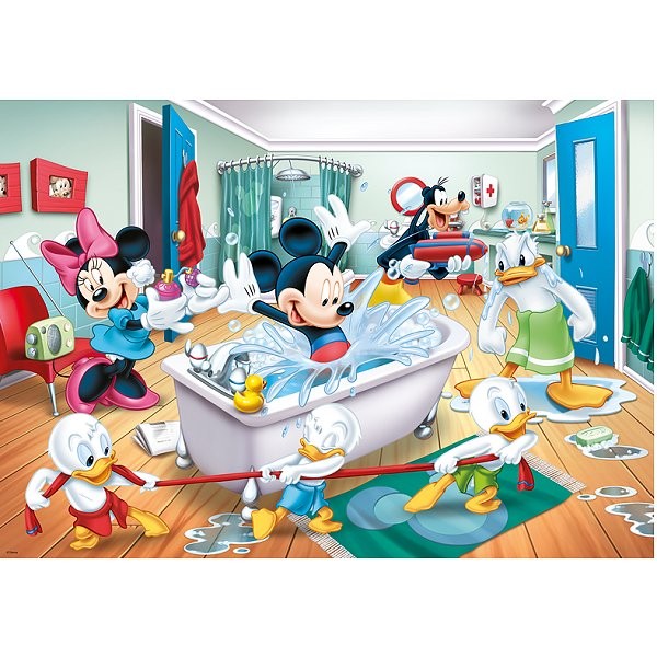 Puzzle 1000 pièces - Mickey et ses amis à l'heure du bain - Trefl-10312