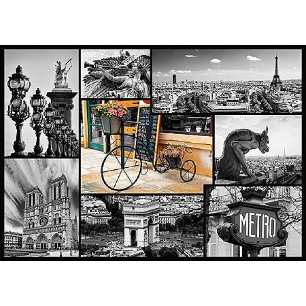 Puzzle 1000 pièces - Paris : Collage - Trefl-10279