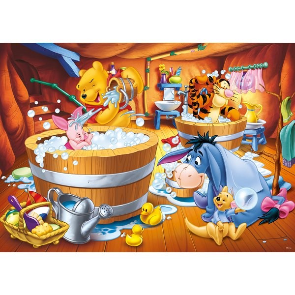 Puzzle 1000 pièces - Winnie et ses amis à l'heure du bain - Trefl-10310