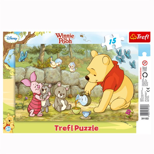 Puzzle 15 pièces : Winnie et ses amis prennent le thé - Trefl-31132