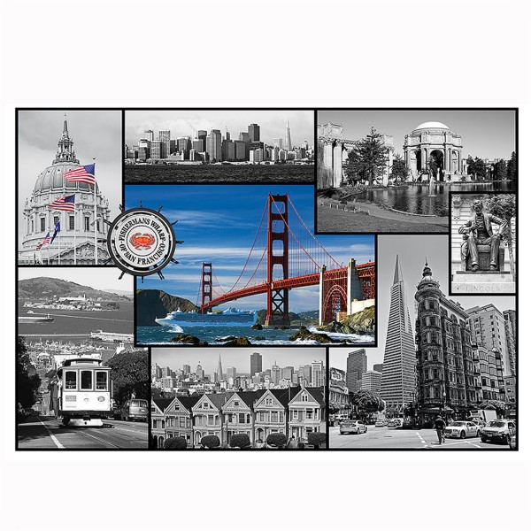 Puzzle 1500 pièces : Collage San Francisco, Californie - Trefl-26127