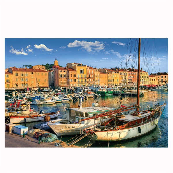 Puzzle 1500 pièces : Le vieux port de Saint Tropez, France - Trefl-26130