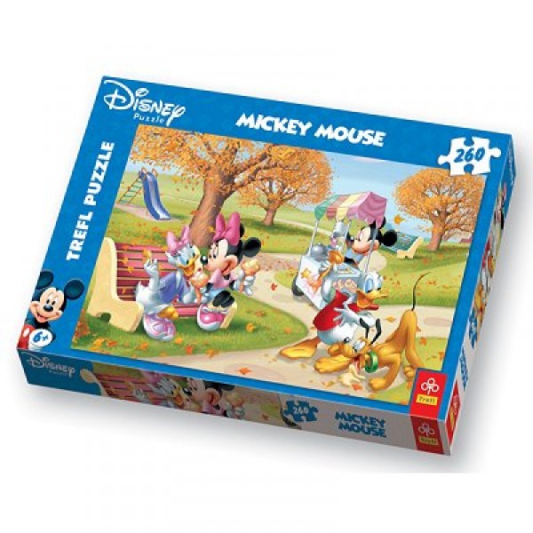 Puzzle 260 pièces - Mickey et ses amis mangent des glaces - Trefl-13083