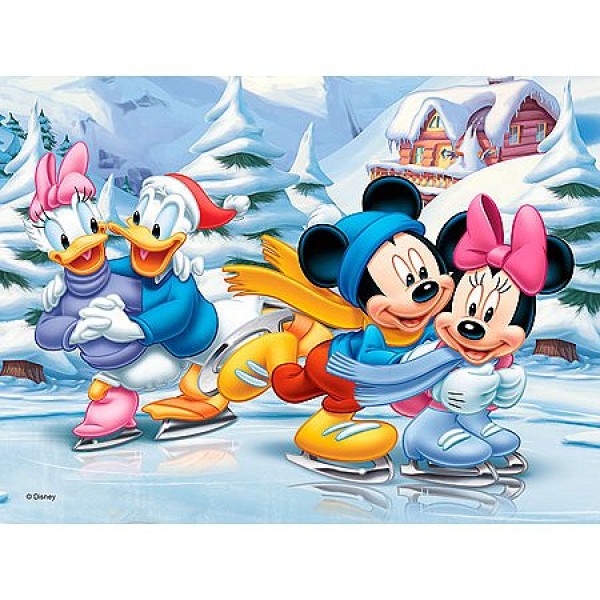 Puzzle 30 pièces - Mickey : Les joies de l'hiver - Trefl-18157