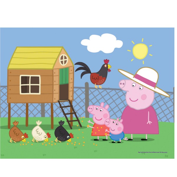 Puzzle 30 pièces Peppa Pig : Visite à la ferme - Trefl-18195