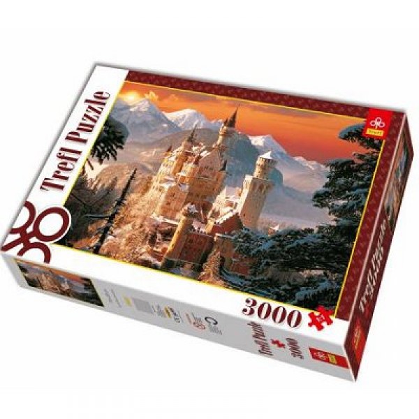 Puzzle 3000 pièces - Château de Neuschwanstein en hiver - Trefl-33025