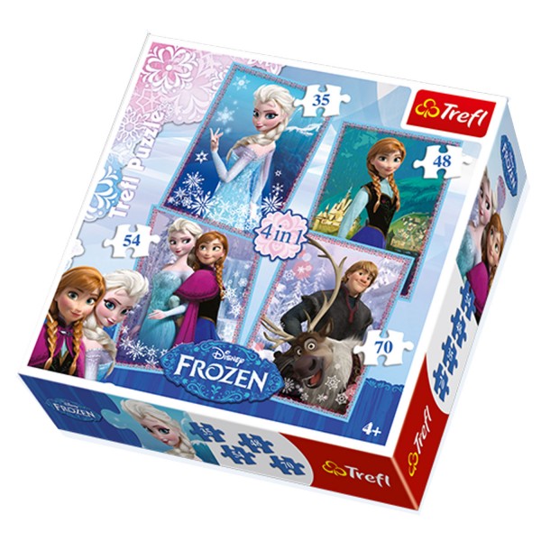 Puzzle 35 à 40 pièces : 4 puzzles : La Reine des Neiges (Frozen) - Trefl-34210