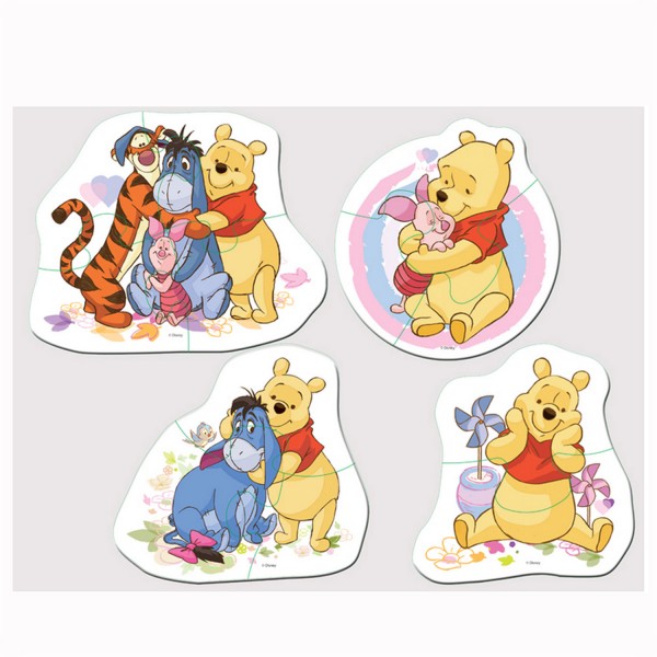 Puzzle  4 x 2 à 4 pièces : Baby puzzle : Winnie l'ourson et ses amis - Trefl-36035