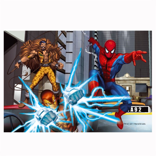 Puzzle 54 pièces Mini : Spiderman affronte ses ennemis - Trefl-54101-19373