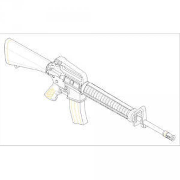 Maquette Militaire : Set de 6 Armes M16A2  Famille des AR15/M16/M4  - Trumpeter-TR00502