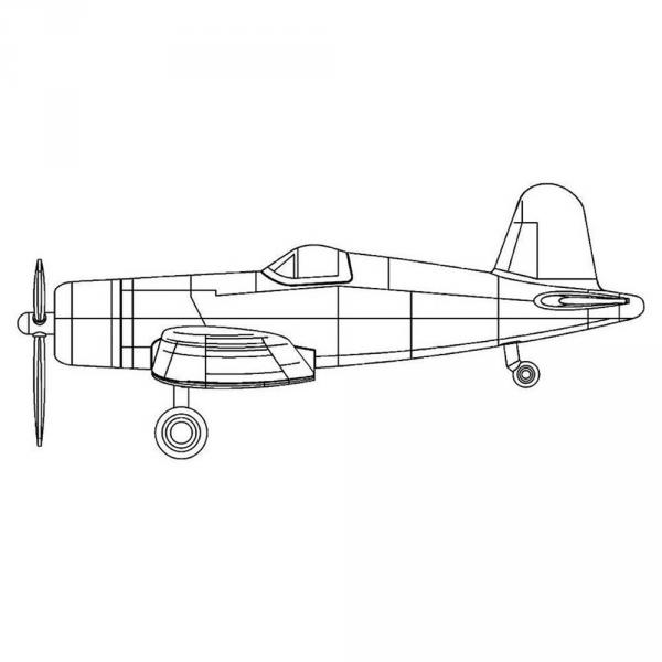 Maquettes avions : Set de 4 mini avions F4U-4 CORSAIR (Pre-peints) - Trumpeter-TR06405