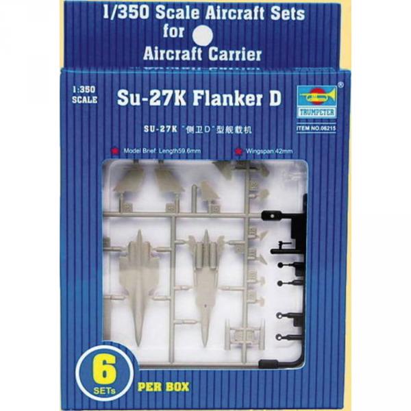Maquette avions : Set 6 mini avions Sukhoi Su-27 Flanker D  - Trumpeter-TR06215