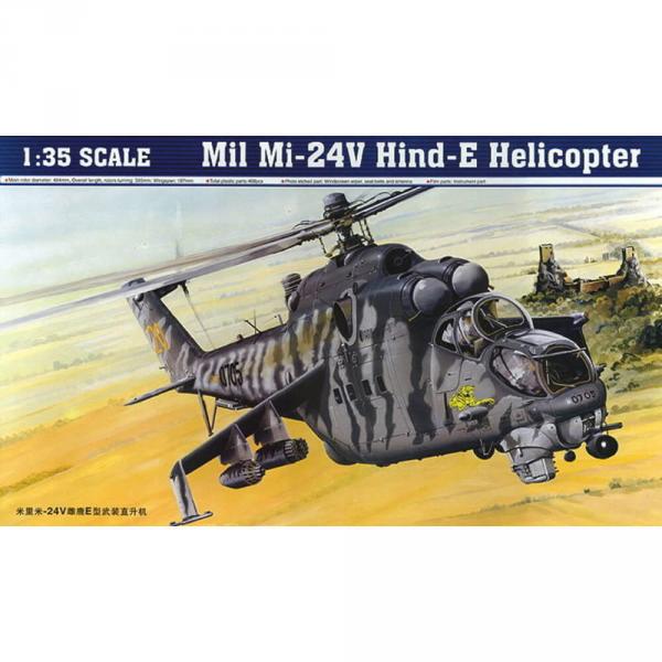 Maquette hélicoptère : Mil Mi-24 V Hind-E - Trumpeter-TR05103