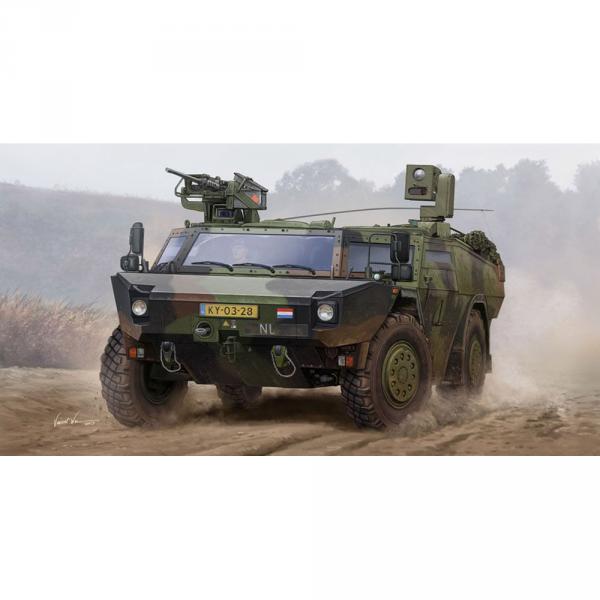 Maquette véhicule militaire : Véhicule blindé Allemand Fennek LGS - Version néerlandaise  - Trumpeter-TR05533