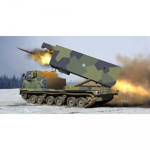 Maquette véhicule militaire : Système de lancement multiple M270 / A1 - Finlande / Pays-Bas - Trumpeter-TR01047