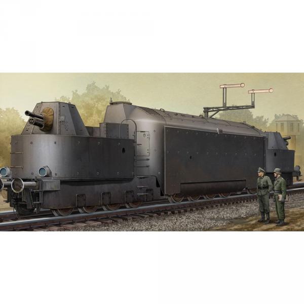 Maquette train militaire : Train blindé allemand PanzerTriebwagen Nr16 - Trumpeter-TR00223