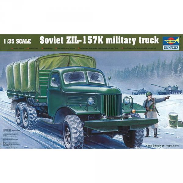 Maquette véhicule militaire : Camion militaire soviétique ZIL-157K - Trumpeter-TR01003